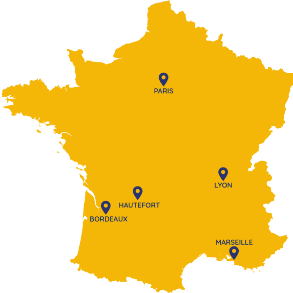 Carte de France sites LIDIS